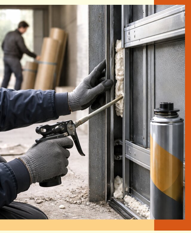 Заполнение пустот ворот в Клинцах от 4678 руб. — заливка ППУ, утепление под ключ | ТепломастерКлы