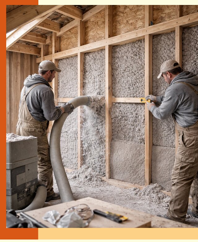 Утепление эковатой стен, потолков и перекрытий в Клинцах