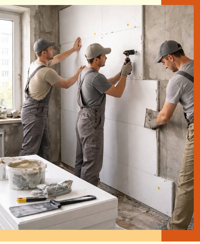 Утепление пенопластом домов и стен в Клинцах от 1923 руб. — ТепломастерКлы