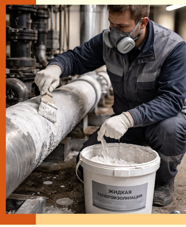 Утепление оборудования жидкой теплоизоляцией в Клинцах