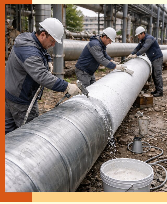 Утепление теплотрассы жидкой теплоизоляцией в Клинцах