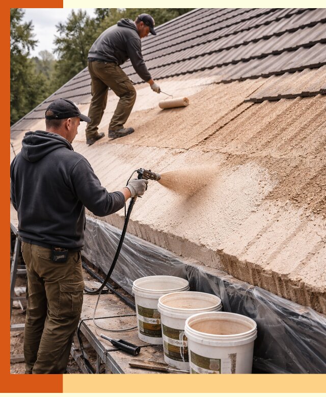 Утепление кровли жидкой пробкой в Клинцах для домов и зданий