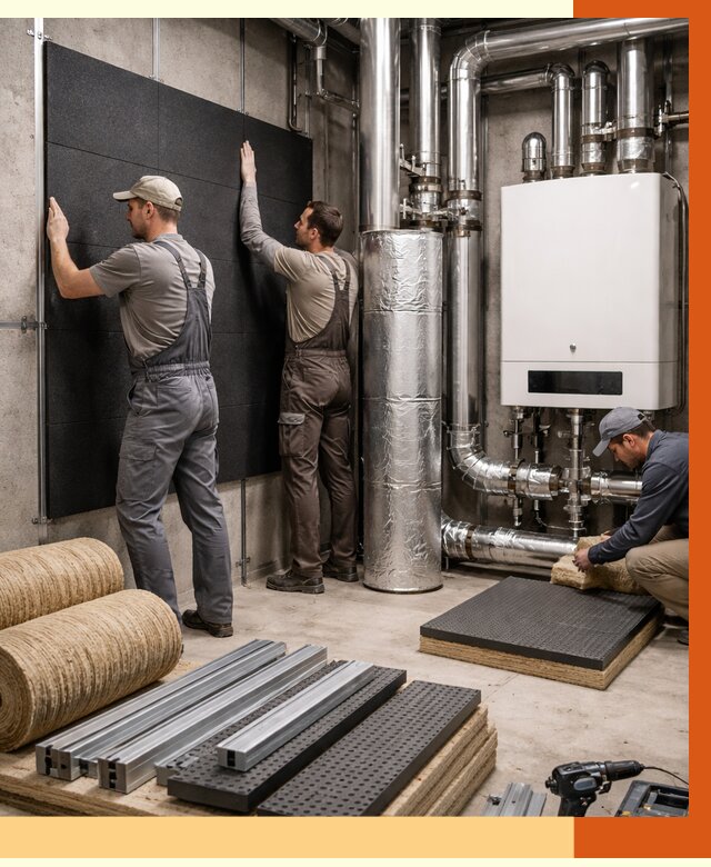 Шумоизоляция котельной в Клинцах от 6757 руб. под ключ | Профессиональная звукоизоляция — ТепломастерКлы