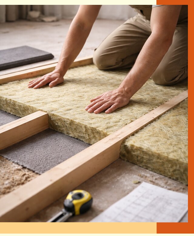 Шумоизоляция пола в Клинцах от 1300 руб./м² — профессиональная звукоизоляция | ТепломастерКлы