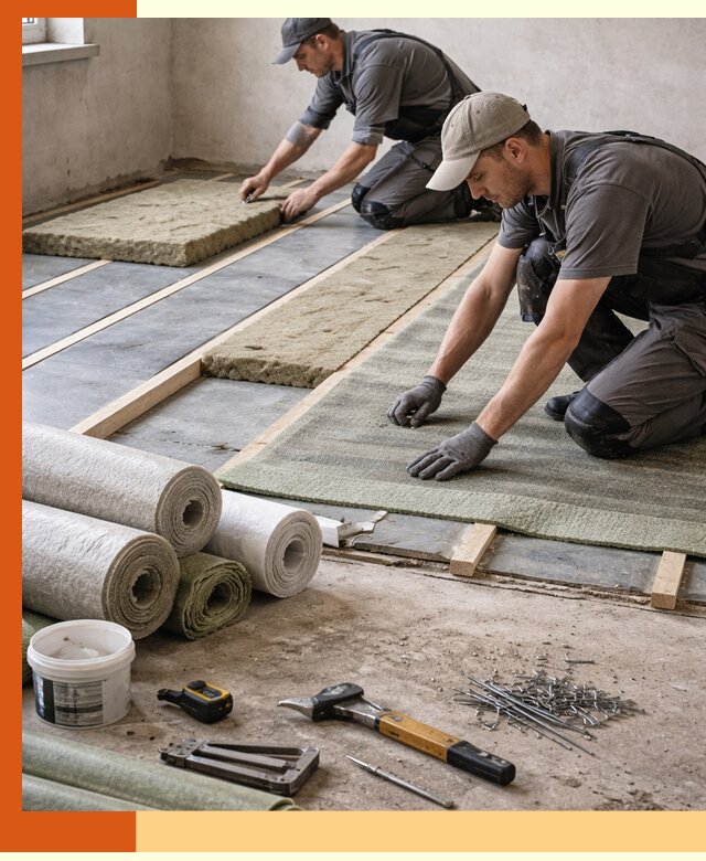 Шумоизоляция пола в Клинцах — профессиональная звукоизоляция помещений