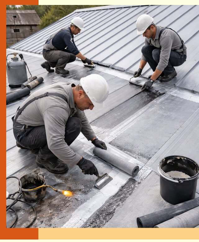 Гидроизоляция металлической кровли с гарантией в Клинцах