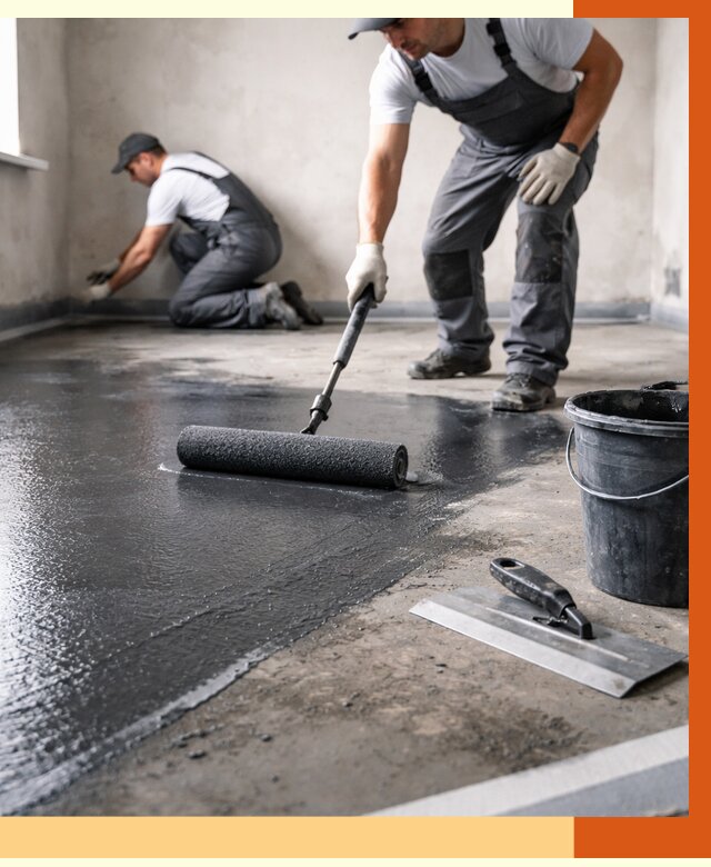 Профессиональная гидроизоляция пола в Клинцах от 8837 руб. под ключ | ТепломастерКлы