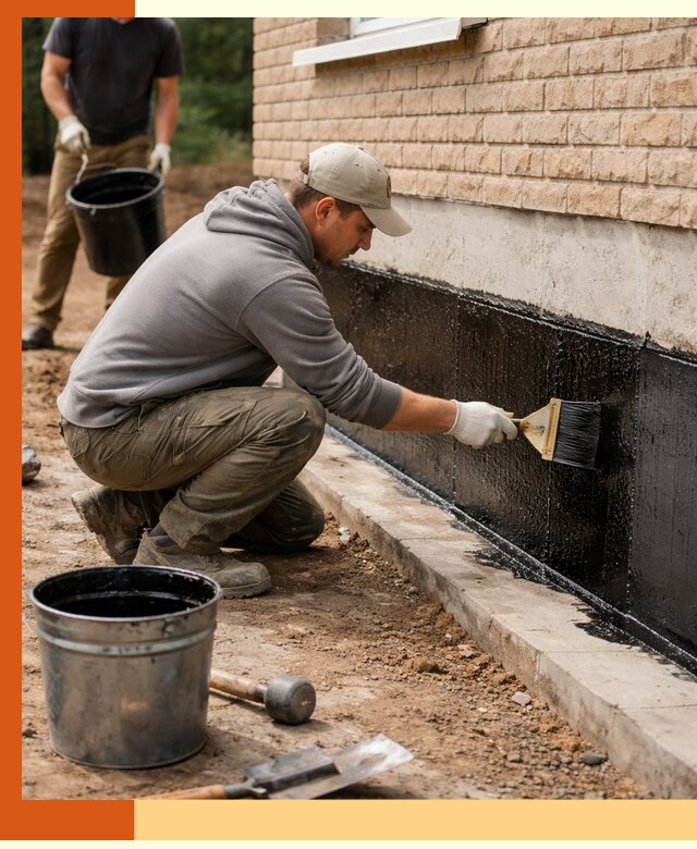 Гидроизоляция цоколя домов и зданий в Клинцах эффективными методами