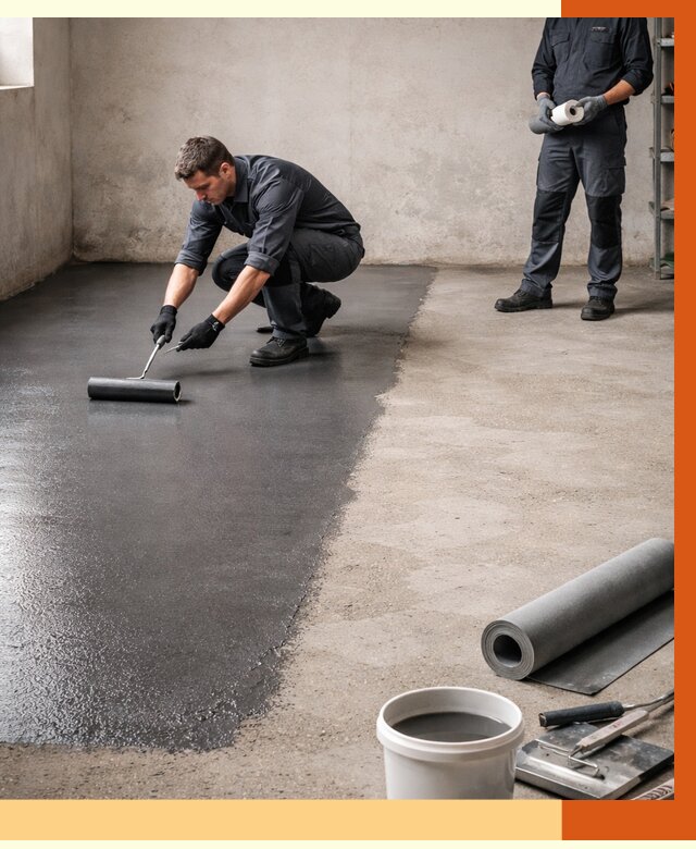 Гидроизоляция гаражного пола в Клинцах от 3639 руб./м² — ТепломастерКлы профессионально