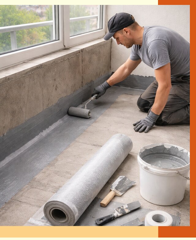 Профессиональная гидроизоляция балкона в Клинцах от 4366 руб. | ТепломастерКлы