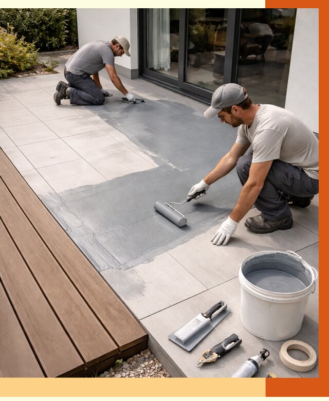 Гидроизоляция террасы в Клинцах под ключ от 7797 руб./м² | ТепломастерКлы