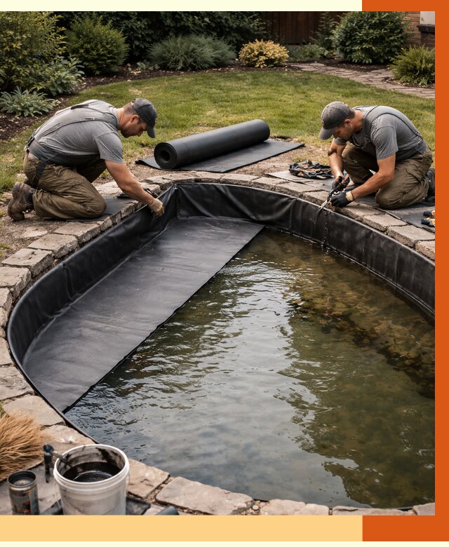 Гидроизоляция пруда в Клинцах от 15594 руб. под ключ | ТепломастерКлы профессионально