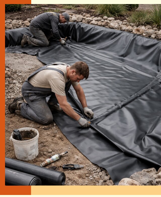 Гидроизоляция пруда в Клинцах: надежная защита и герметизация