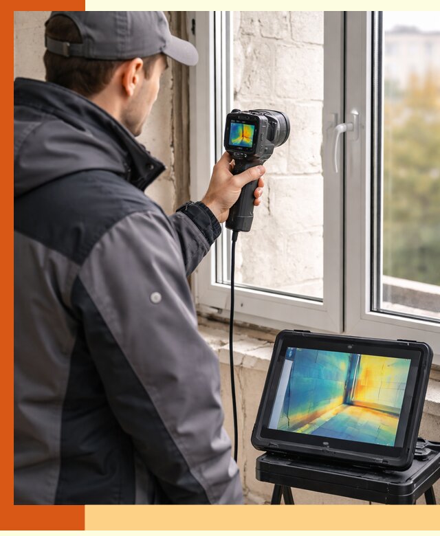 Тепловизионное обследование дома в Клинцах для выявления утечек тепла