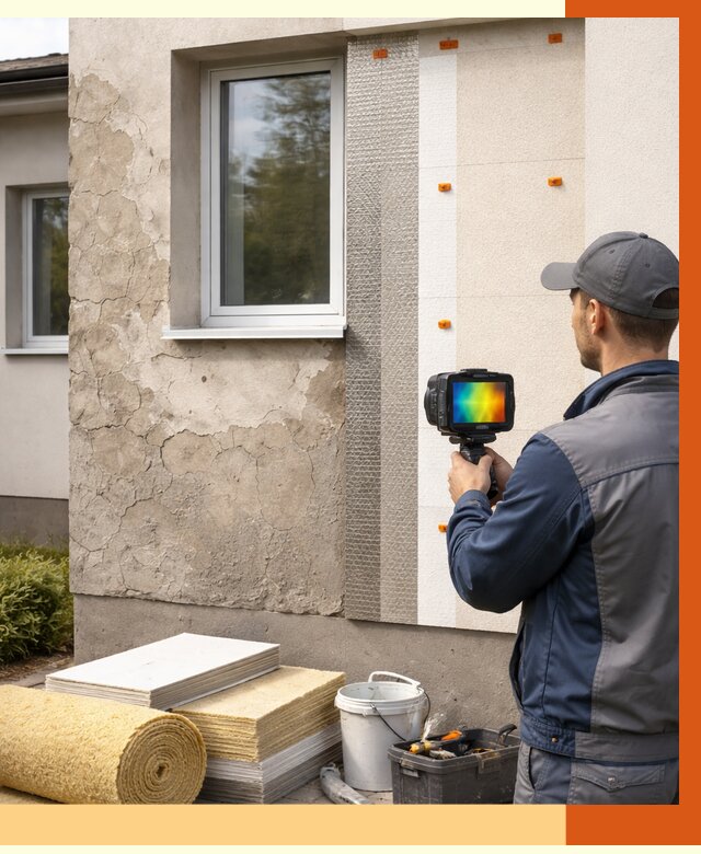 Тепловизионное обследование фасада в Клинцах от 4678 руб. под ключ | ТепломастерКлы