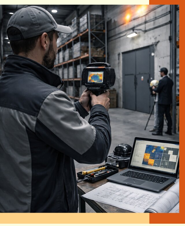 Тепловизионное обследование склада в Клинцах от 6757 руб. | ТепломастерКлы