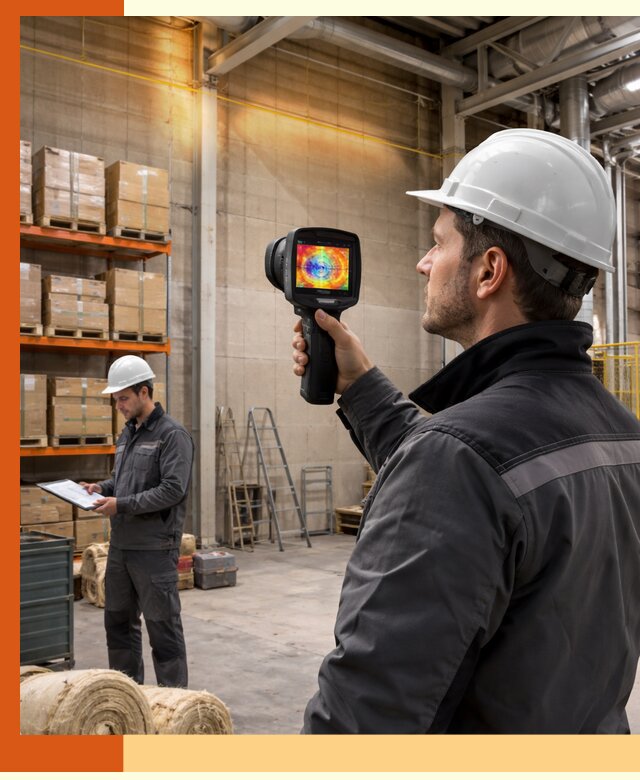 Тепловизионное обследование склада и выявление утечек в Клинцах