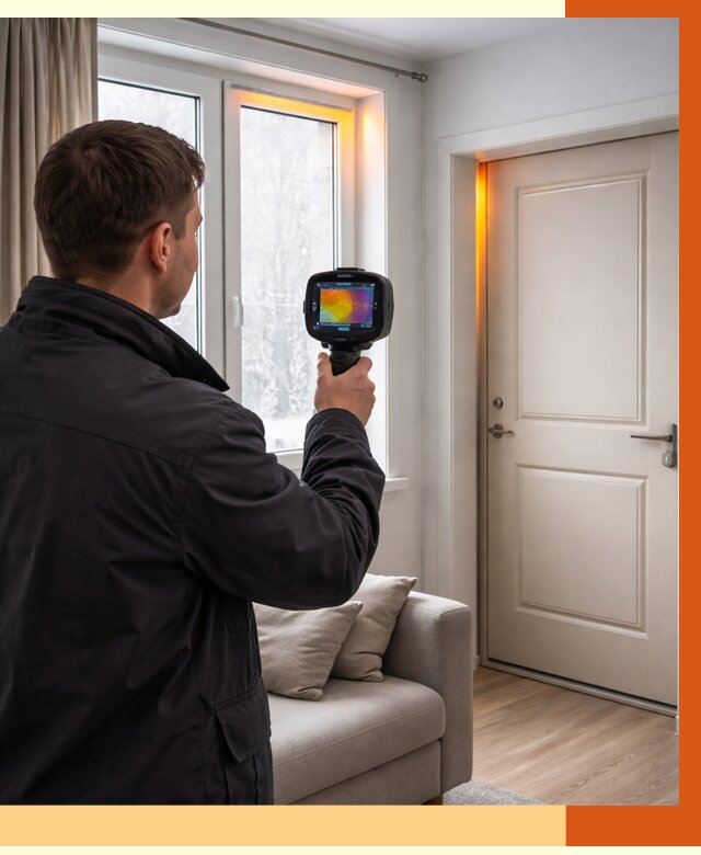 Тепловизионное обследование окон и дверей в Клинцах от 4678 руб. | ТепломастерКлы