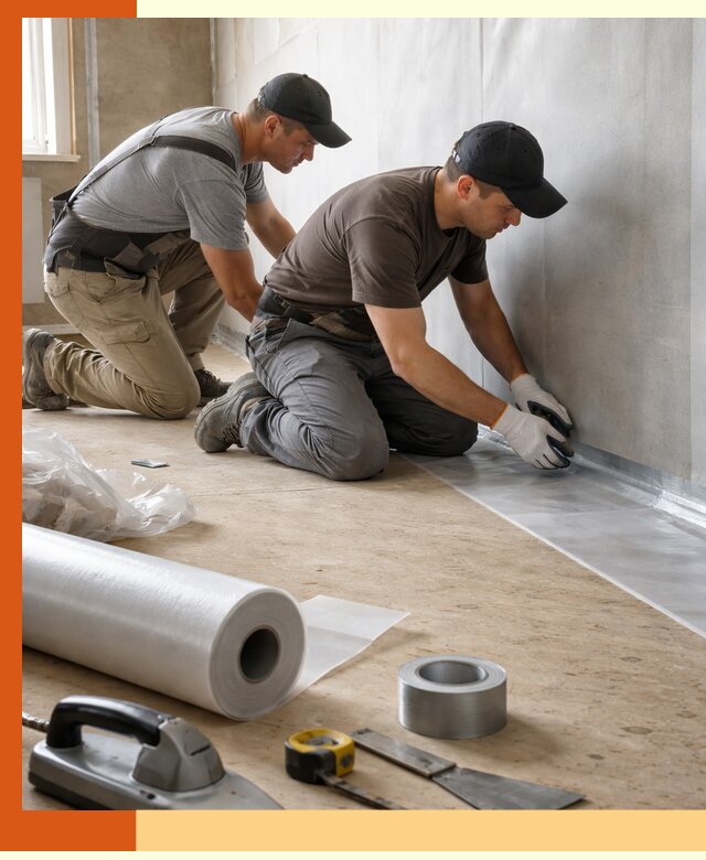 Монтаж пароизоляции для дома и помещений в Клинцах