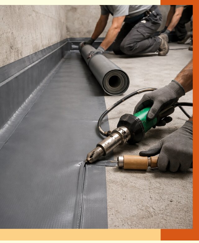 Монтаж гидроизоляционной мембраны в Клинцах от 1034 руб/м2 | ТепломастерКлы