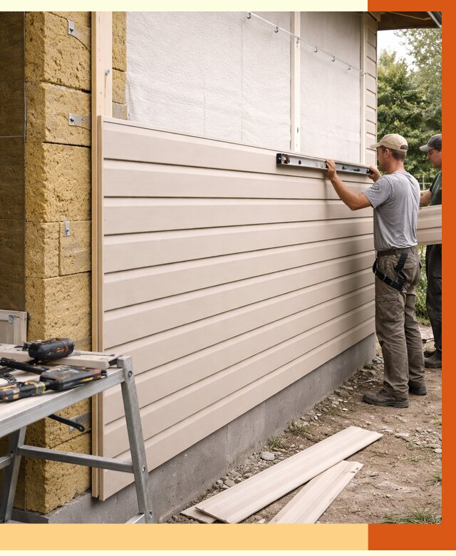 Монтаж сайдинга после утепления в Клинцах от 1923 руб. — обшивка и облицовка | ТепломастерКлы